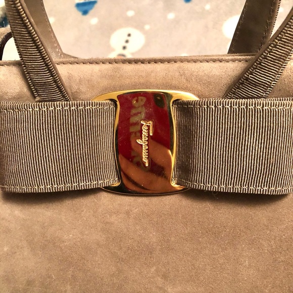 Salvatore Ferragamo Vera Suede Leather 2way Crossbody Handbag - Picture 7 of 10